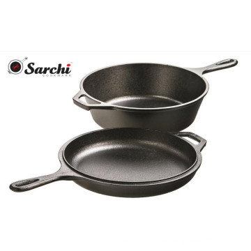 Preseasoned combo cooker-sauce pan